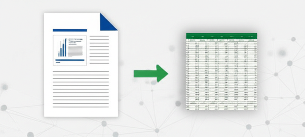 PDF to Excel conversion illustration
